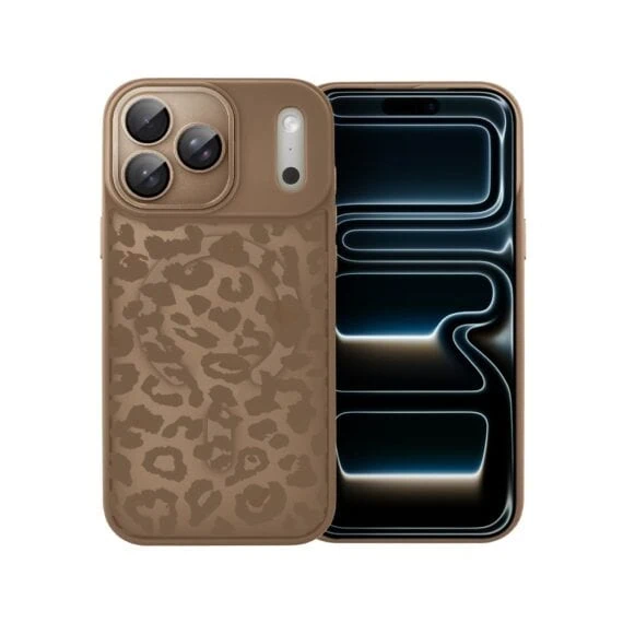 Etui do iPhone 17 Pro Max Color Flush z MagSafe, z osłoną aparatu, subtelna panterka, pustynny brąz (5)