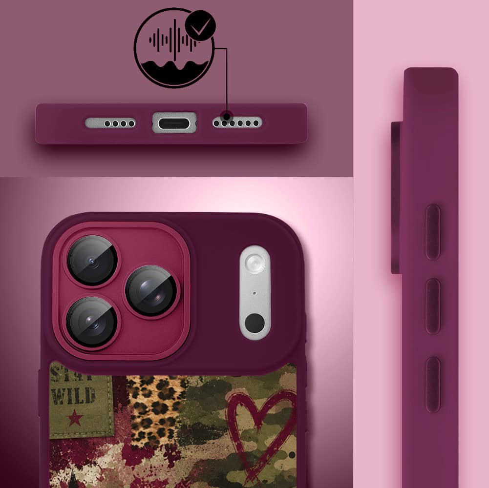 Etui do iPhone 17 Pro Max, Color Flush z Magsafe, z osłoną aparatu, rebel soul, wiśniowe (2)