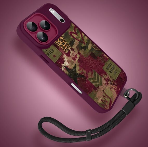 Etui do iPhone 17 Pro Max, Color Flush z Magsafe, z osłoną aparatu, rebel soul, wiśniowe (4)