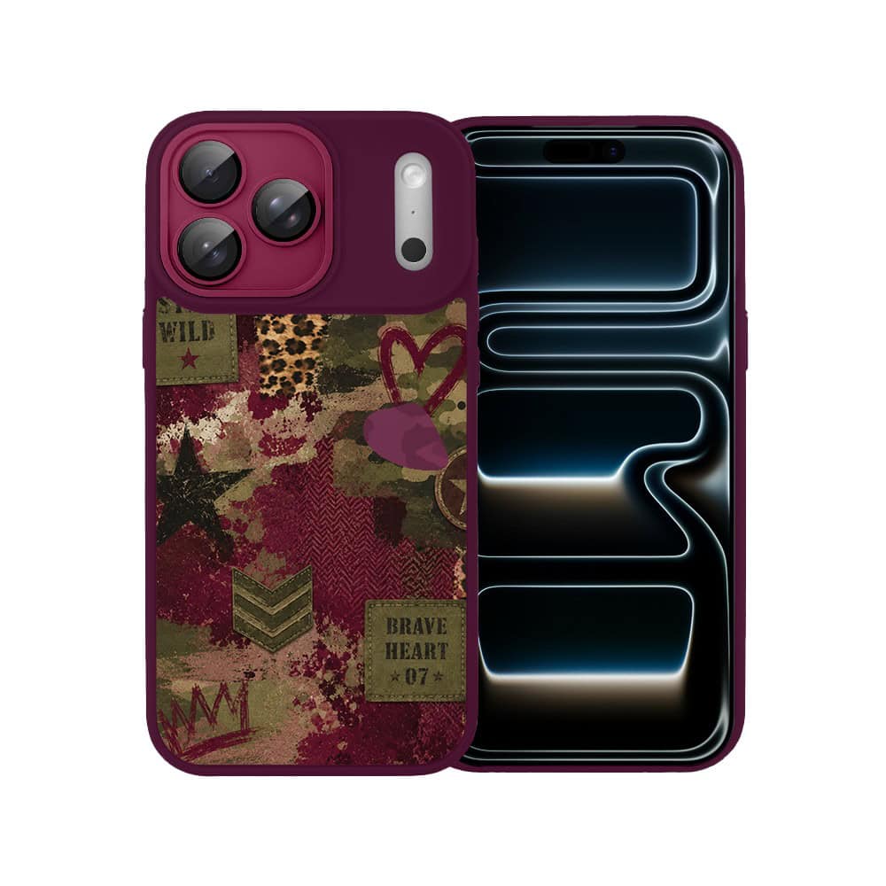 Etui do iPhone 17 Pro Max, Color Flush z Magsafe, z osłoną aparatu, rebel soul, wiśniowe