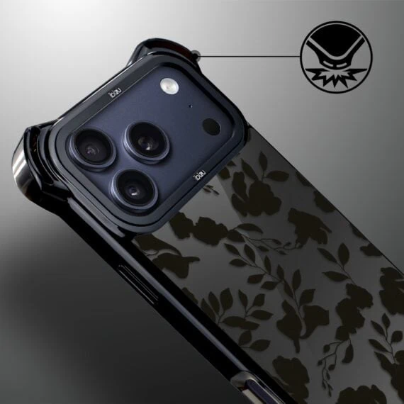 Etui do iPhone 17 Pro Max IBIZU DropGuard Ultra z MagSafe, Midnight, Cienie liści, poprawne (4)