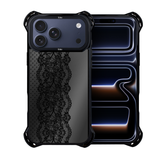 Etui do iPhone 17 Pro Max IBIZU DropGuard Ultra z MagSafe, Midnight, Ornamentowa koronka (5)