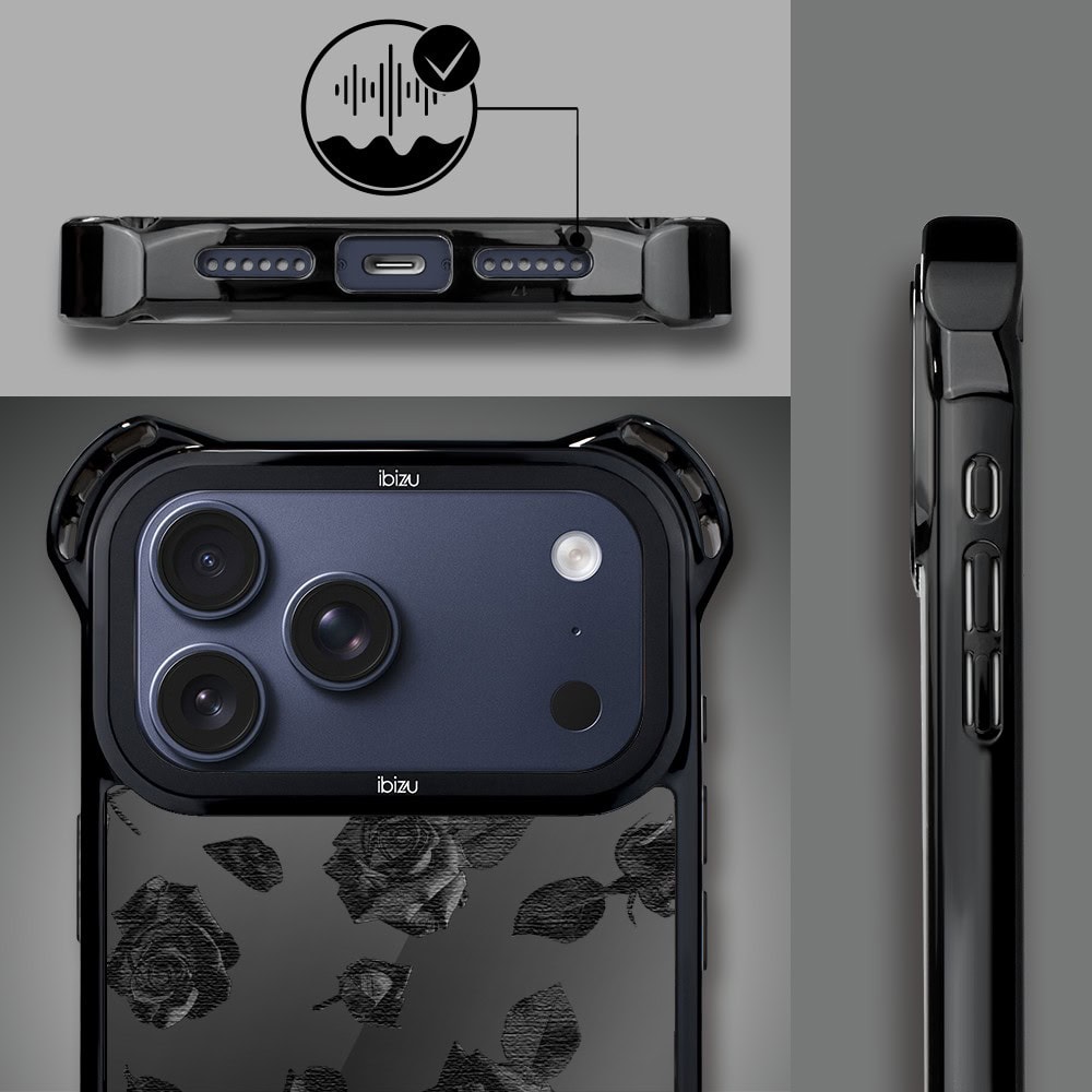 Etui do iPhone 17 Pro Max IBIZU DropGuard Ultra z MagSafe, Midnight, Sen róż, poprawne (2)