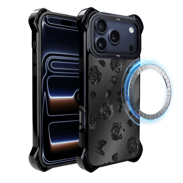 Etui do iPhone 17 Pro IBIZU DropGuard Ultra z MagSafe, Midnight, Sen róż