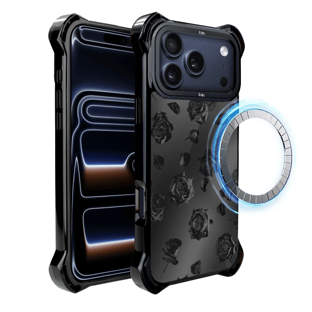 Etui do iPhone 17 Pro Max IBIZU DropGuard Ultra z MagSafe, Midnight, Sen róż, poprawne (5)
