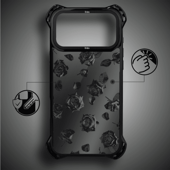 Etui do iPhone 17 Pro Max IBIZU DropGuard Ultra z MagSafe, Midnight, Sen róż, poprawne (6)