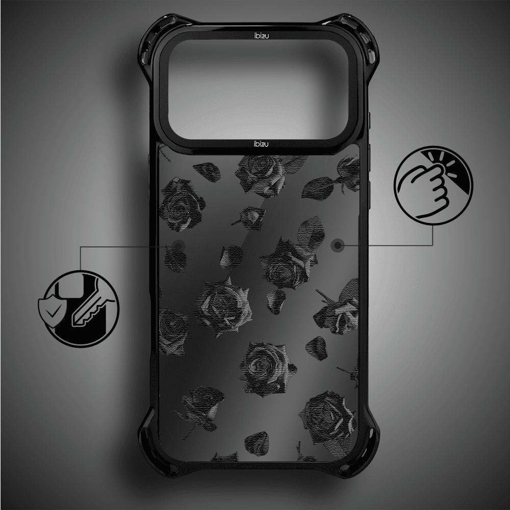 Etui do iPhone 17 Pro Max IBIZU DropGuard Ultra z MagSafe, Midnight, Sen róż, poprawne (6)
