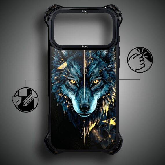 Etui do iPhone 17 Pro Max IBIZU DropGuard Ultra z MagSafe, Wilki, Wilk mocy (2)