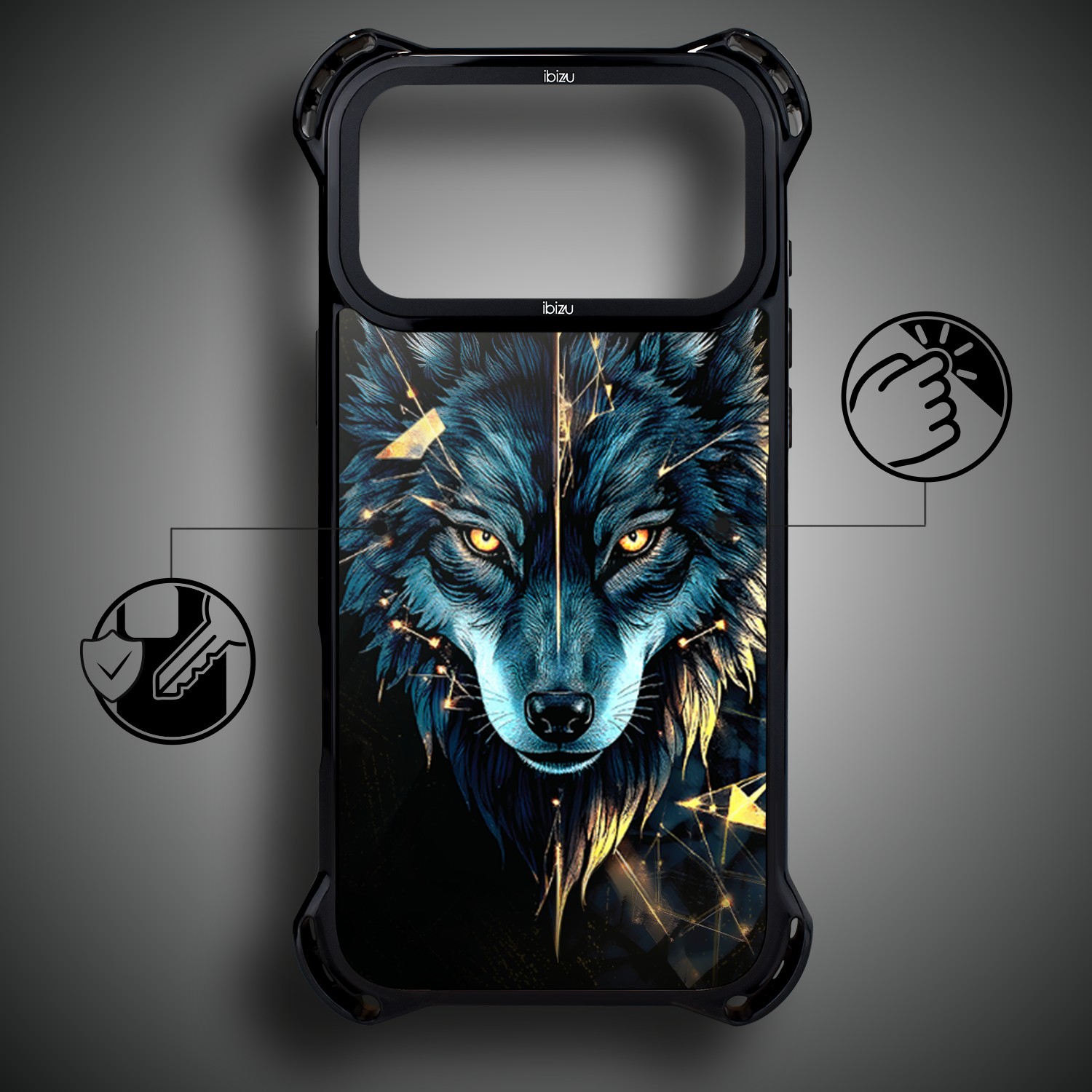 Etui do iPhone 17 Pro Max IBIZU DropGuard Ultra z MagSafe, Wilki, Wilk mocy (2)