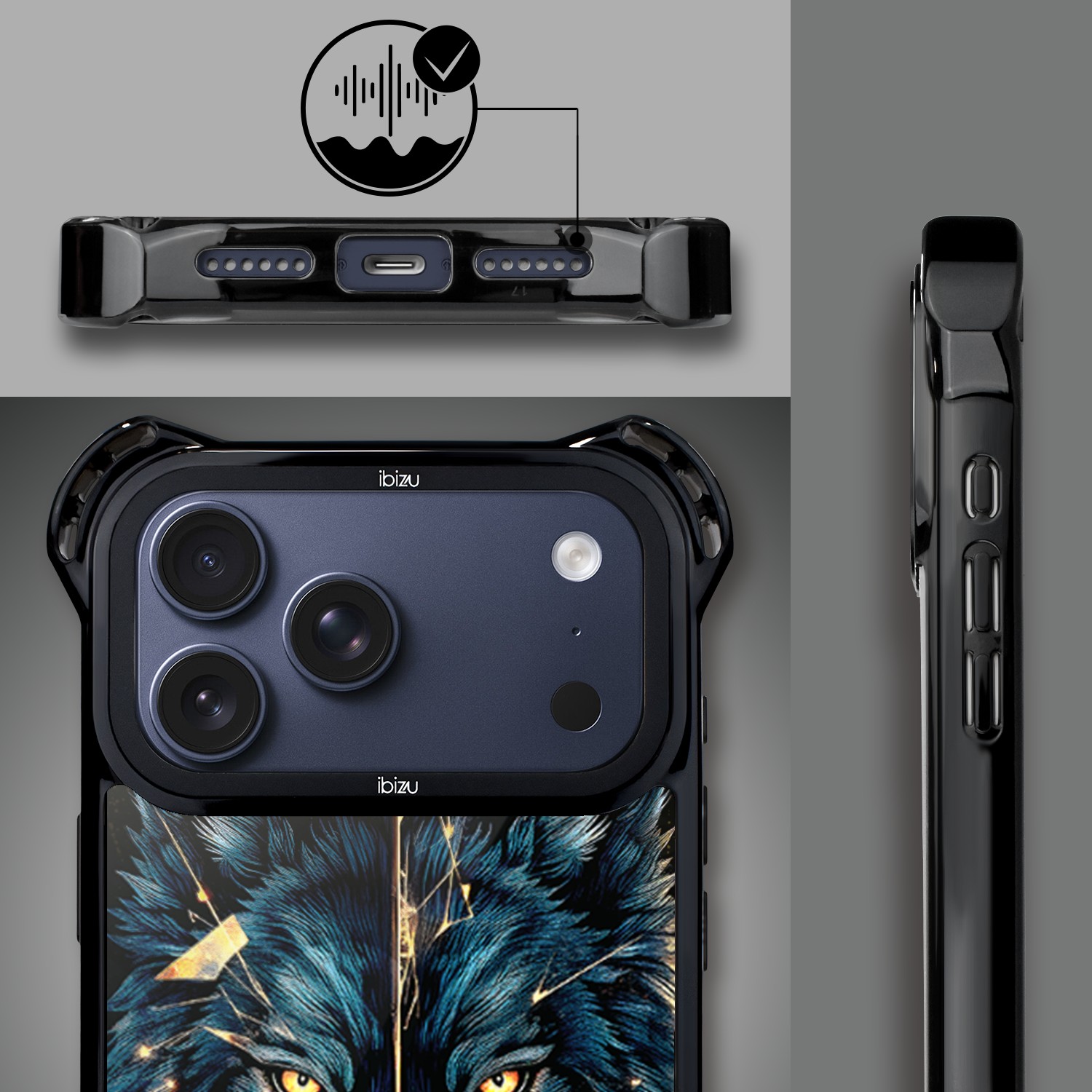 Etui do iPhone 17 Pro Max IBIZU DropGuard Ultra z MagSafe, Wilki, Wilk mocy (6)