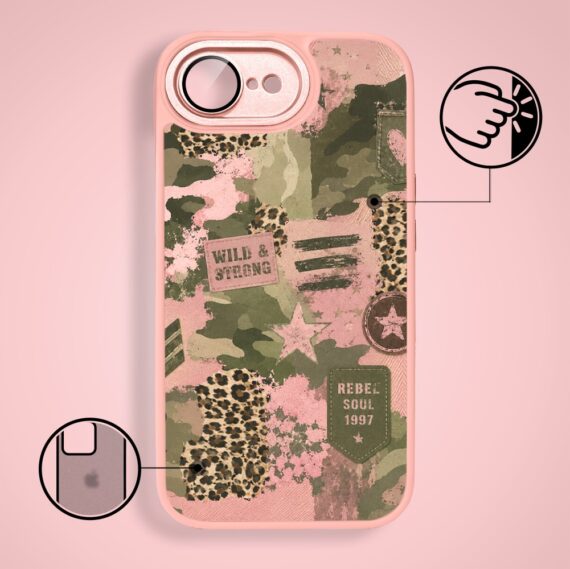 Etui do iPhone 17e Color Flush z MagSafe, z osłoną aparatu, Wild & Strong, różowe (2)