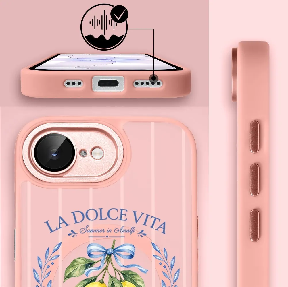 Etui do iPhone 17e Color Flush z MagSafe, z osłoną aparatu, cytrynowa dolce vita, różowe (1)