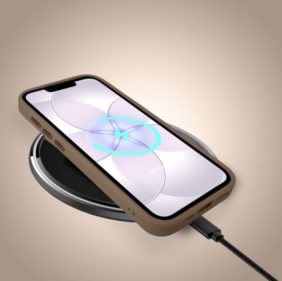 Etui do iPhone 17e Color Flush z MagSafe, z osłoną aparatu, egzotyczny hibiskus latte, pustynny brąz (1)