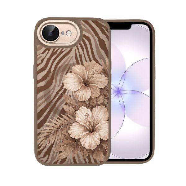 Etui do iPhone 17e Color Flush z MagSafe, z osłoną aparatu, egzotyczny hibiskus latte, pustynny brąz