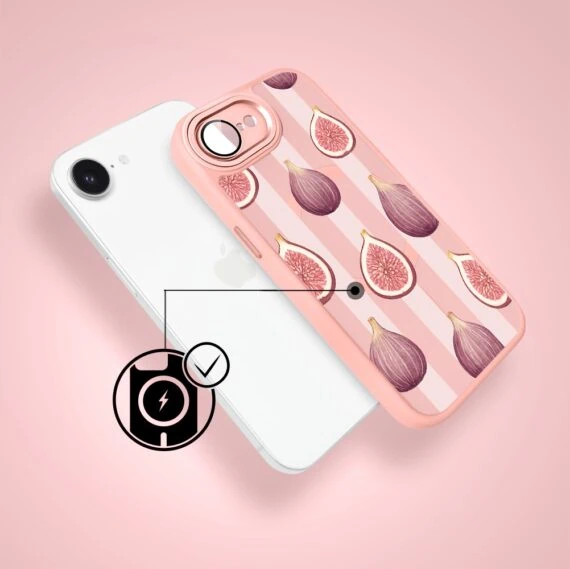 Etui do iPhone 17e Color Flush z MagSafe, z osłoną aparatu, figowa rozkosz, różowe (2)