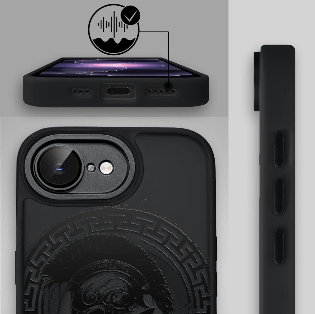 Etui do iPhone 17e Color Flush z MagSafe, z osłoną aparatu, moc centuriona, czarne (7)