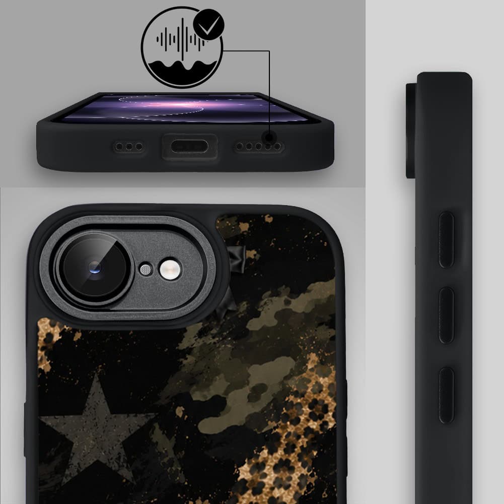 Etui do iPhone 17e Color Flush z MagSafe, z osłoną aparatu, nocna rebeliantka, czarne (2)