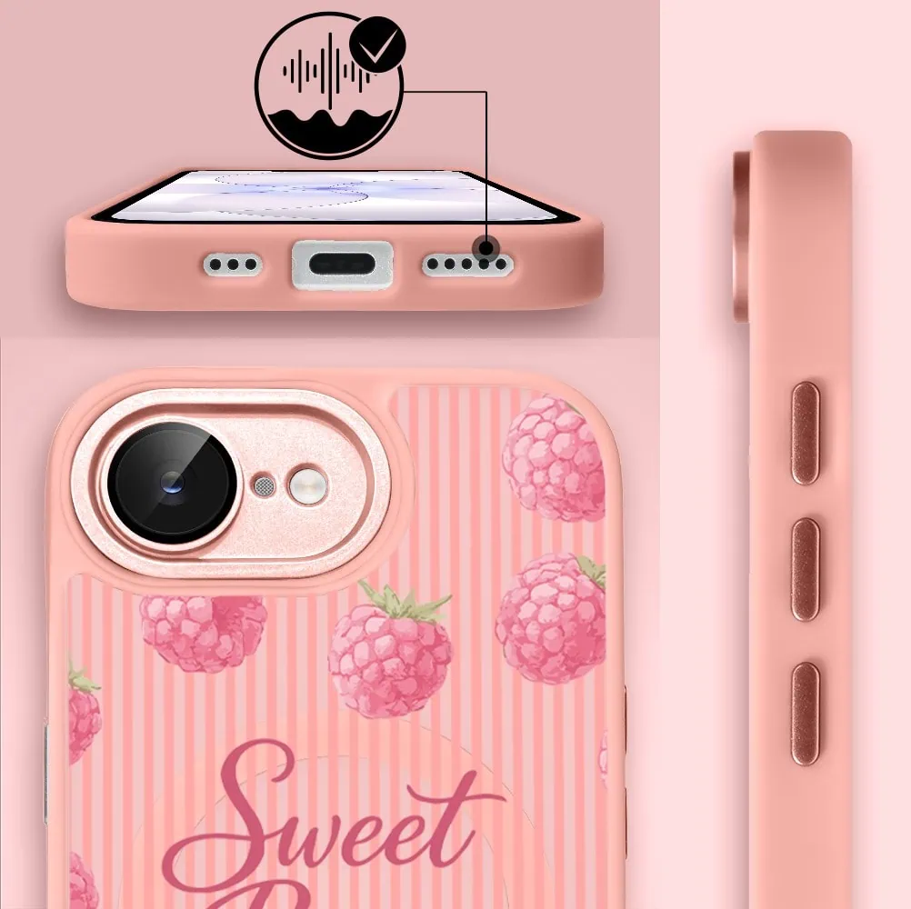 Etui do iPhone 17e Color Flush z MagSafe, z osłoną aparatu, słodka malina, różowe (6)