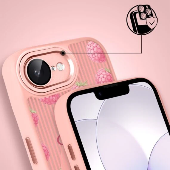Etui do iPhone 17e Color Flush z MagSafe, z osłoną aparatu, słodka malina, różowe (7)