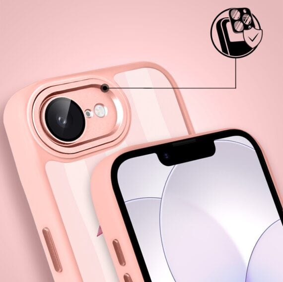 Etui do iPhone 17e Color Flush z MagSafe, z osłoną aparatu, truskawkowy moment, różowe (1)