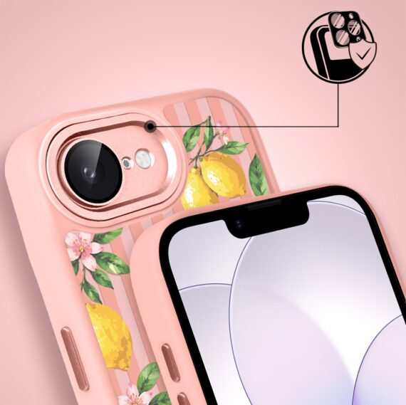 Etui do iPhone 17e Color Flush z MagSafe, z osłoną aparatu, włoskie limone, różowe (7)