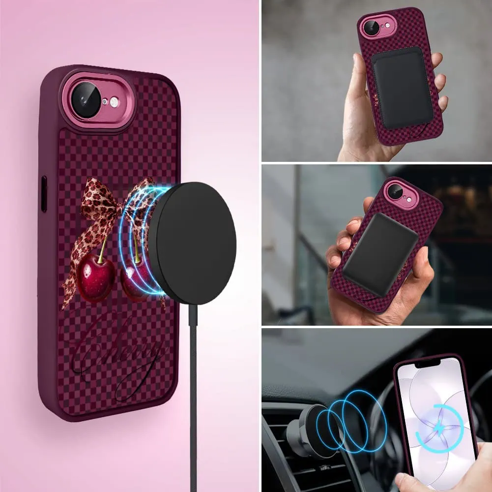 Etui do iPhone 17e, Color Flush z Magsafe, z osłoną aparatu, kokieteryjna wiśnia, wiśniowe (1)