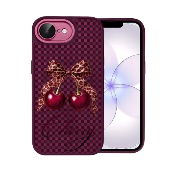 Etui do iPhone 17e, Color Flush z Magsafe, z osłoną aparatu, kokieteryjna wiśnia, wiśniowe (3)