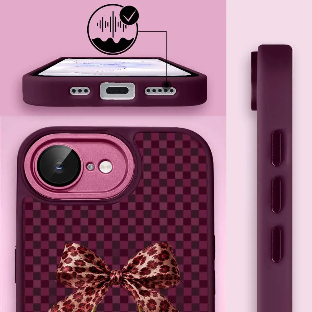 Etui do iPhone 17e, Color Flush z Magsafe, z osłoną aparatu, kokieteryjna wiśnia, wiśniowe (6)