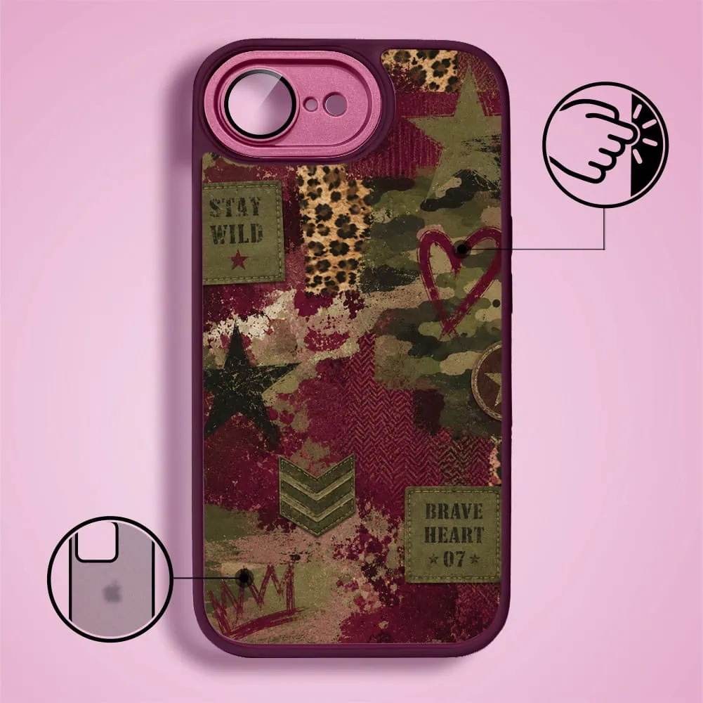 Etui do iPhone 17e, Color Flush z Magsafe, z osłoną aparatu, rebel soul, wiśniowe (6)