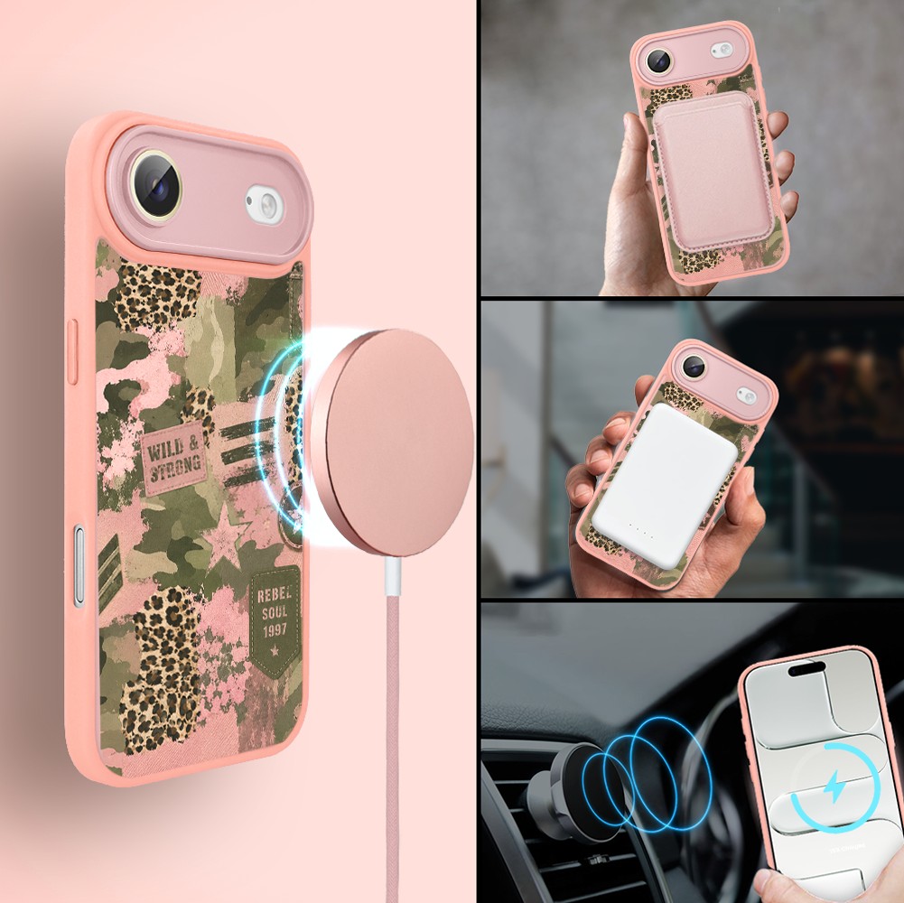 Etui do iPhone Air Color Flush z MagSafe, z osłoną aparatu, Wild & Strong, różowe (7)