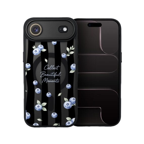 Etui do iPhone Air Color Flush z MagSafe, z osłoną aparatu, borówkowy rytm, czarne (6)