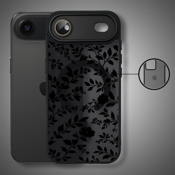 Etui do iPhone Air Color Flush z MagSafe, z osłoną aparatu, cienisty ogród, czarne (2)