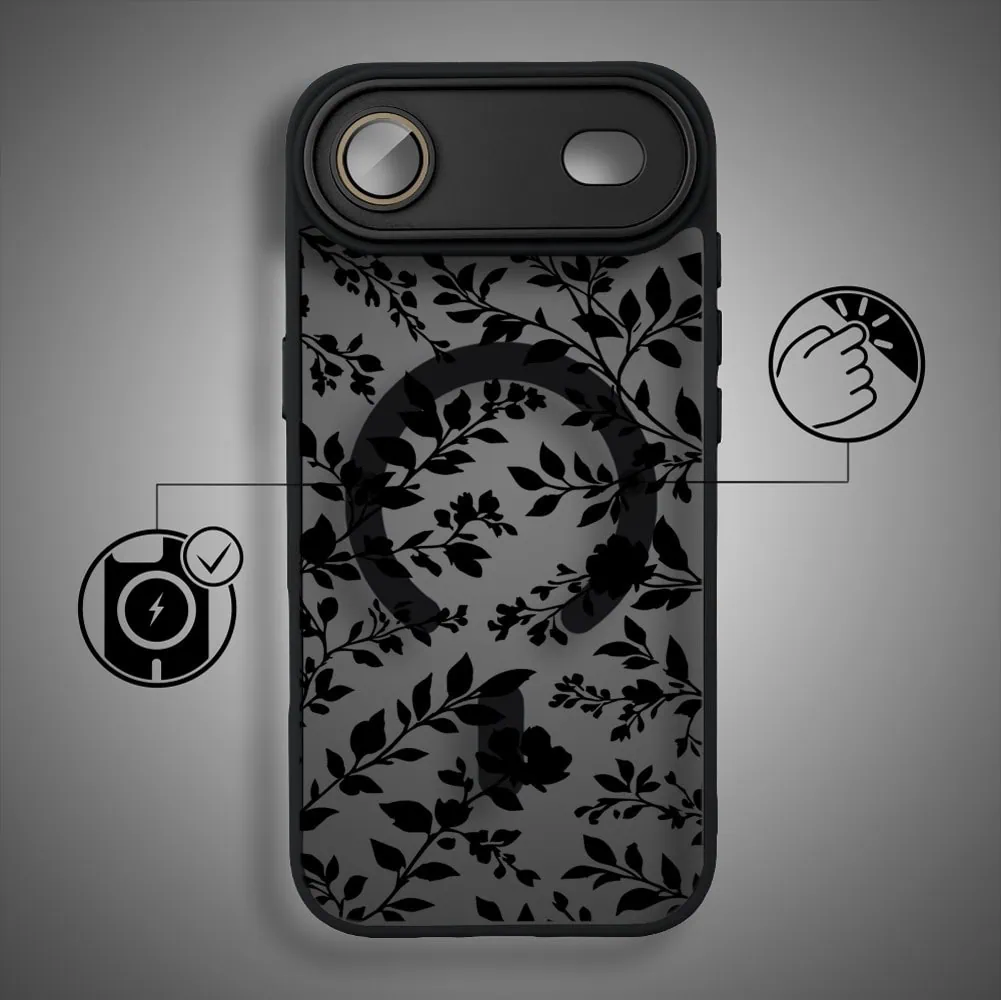 Etui do iPhone Air Color Flush z MagSafe, z osłoną aparatu, cienisty ogród, czarne (5)