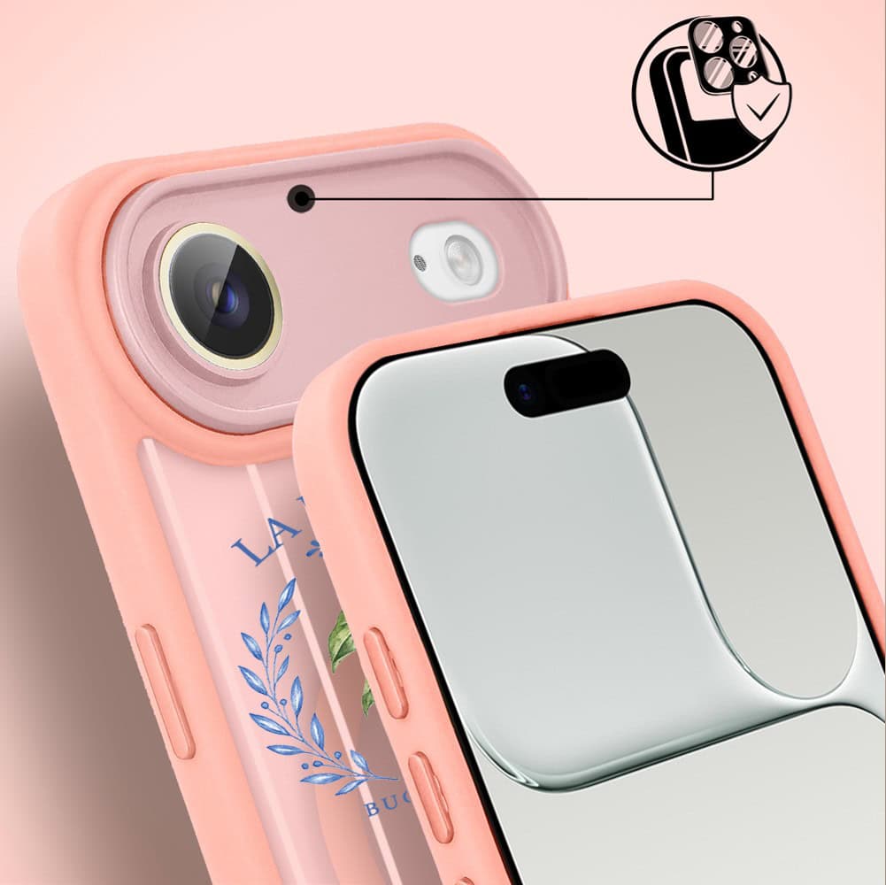 Etui do iPhone Air Color Flush z MagSafe, z osłoną aparatu, cytrynowa dolce vita, różowe (1)