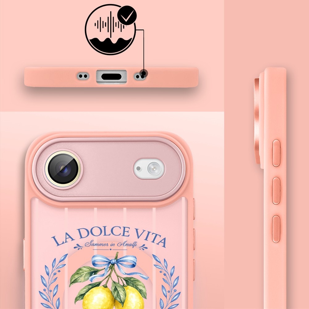 Etui do iPhone Air Color Flush z MagSafe, z osłoną aparatu, cytrynowa dolce vita, różowe (2)