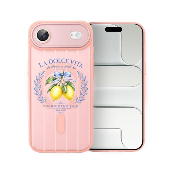 Etui do iPhone Air Color Flush z MagSafe, z osłoną aparatu, cytrynowa dolce vita, różowe (5)