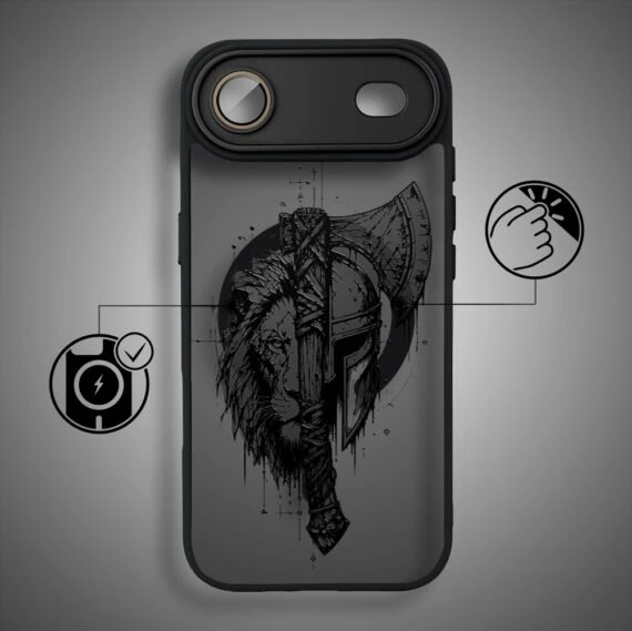 Etui do iPhone Air Color Flush z MagSafe, z osłoną aparatu, dusza wojownika, czarne (4)