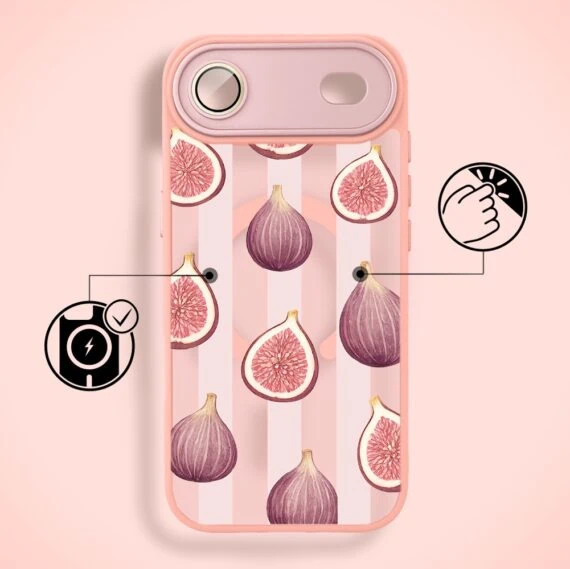 Etui do iPhone Air Color Flush z MagSafe, z osłoną aparatu, figowa rozkosz, różowe (5)