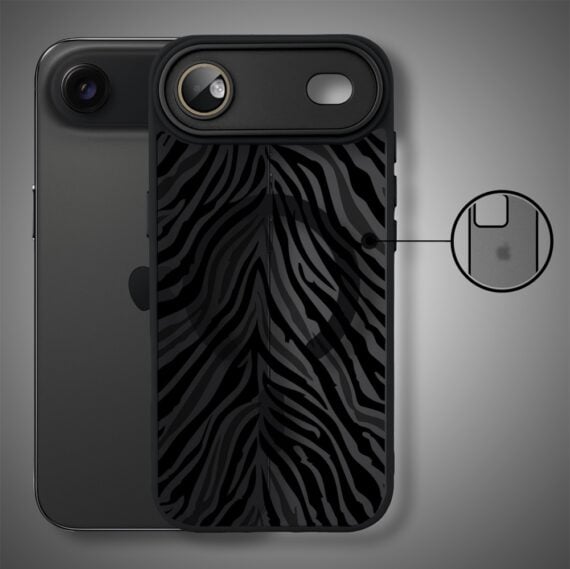 Etui do iPhone Air Color Flush z MagSafe, z osłoną aparatu, hipnotyczna zebra, czarne (5)