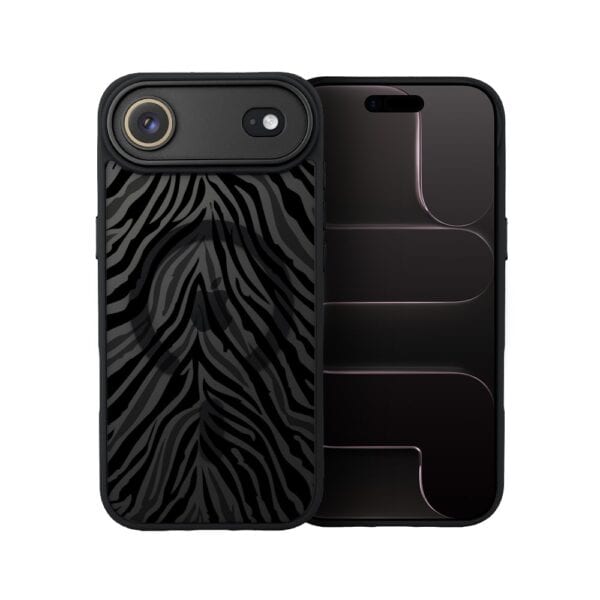 Etui do iPhone Air Color Flush z MagSafe, z osłoną aparatu, hipnotyczna zebra, czarne