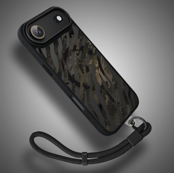 Etui do iPhone Air Color Flush z MagSafe, z osłoną aparatu, miejski kamuflaż, czarne (3)