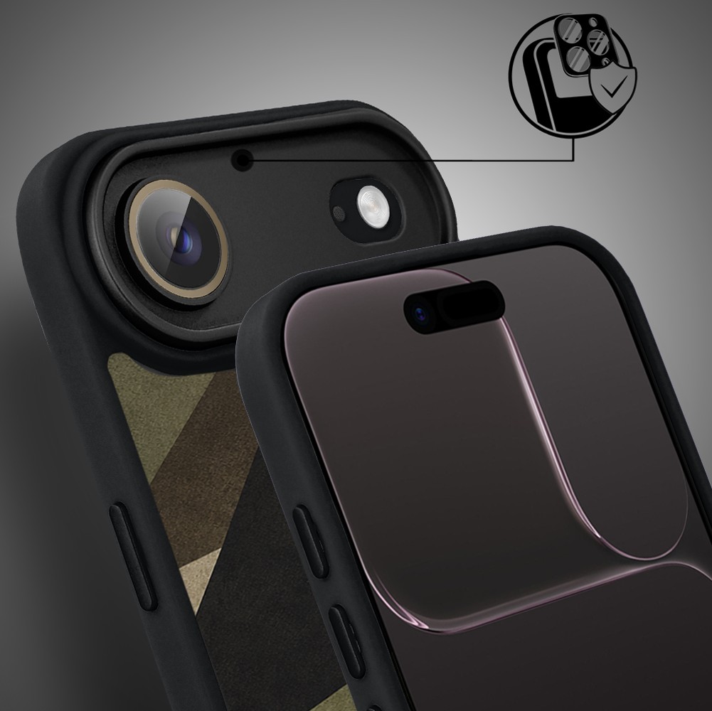Etui do iPhone Air Color Flush z MagSafe, z osłoną aparatu, miejskie moro, czarne (4)