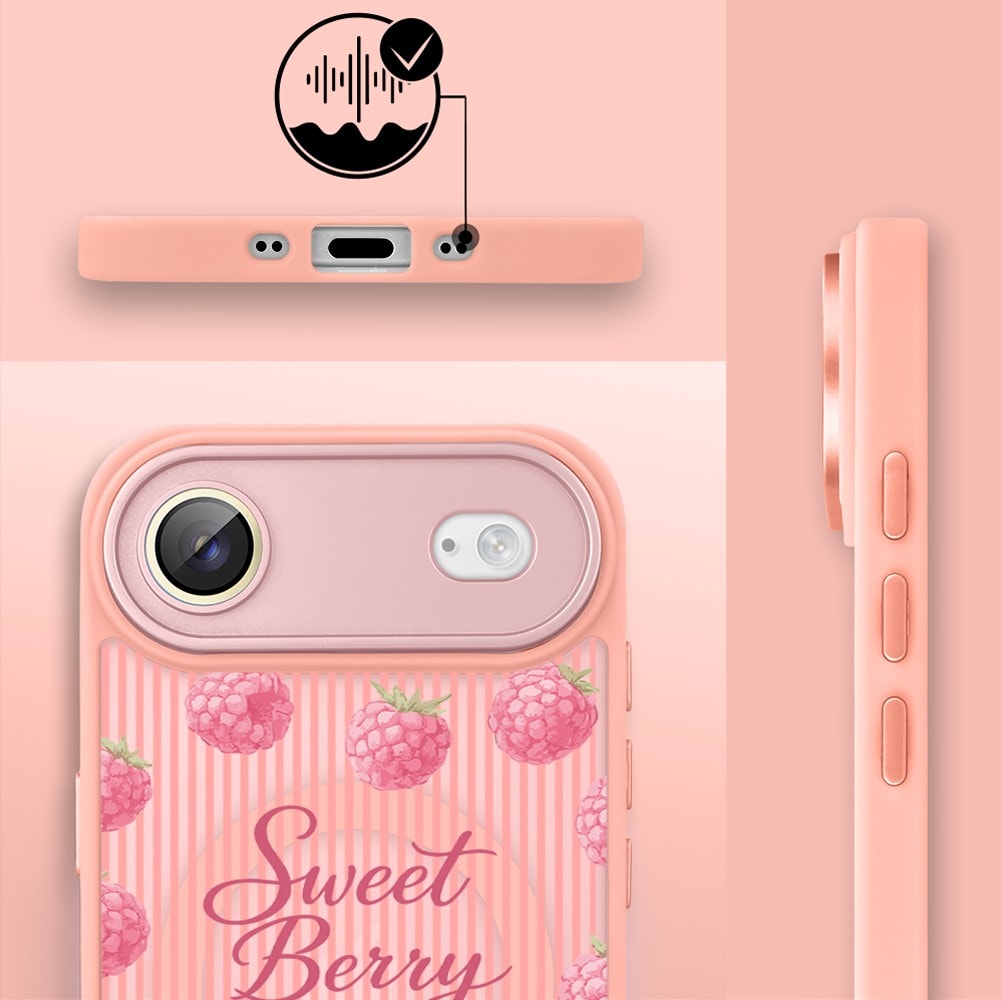 Etui do iPhone Air Color Flush z MagSafe, z osłoną aparatu, słodka malina, różowe (2)