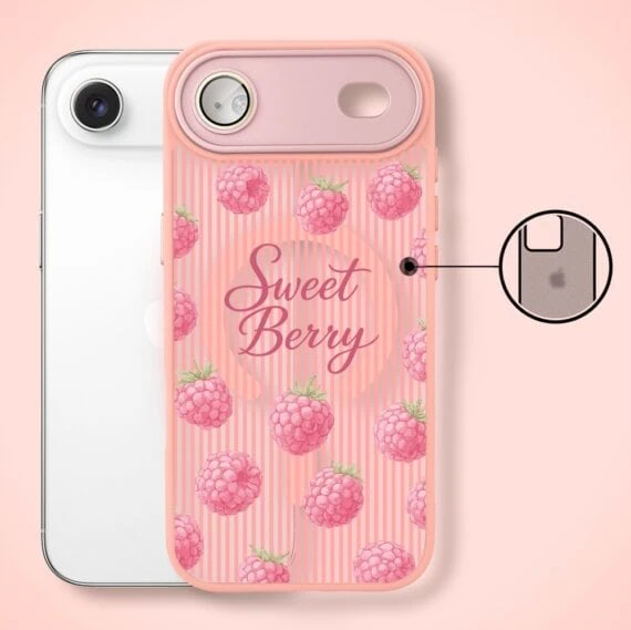 Etui do iPhone Air Color Flush z MagSafe, z osłoną aparatu, słodka malina, różowe (3)