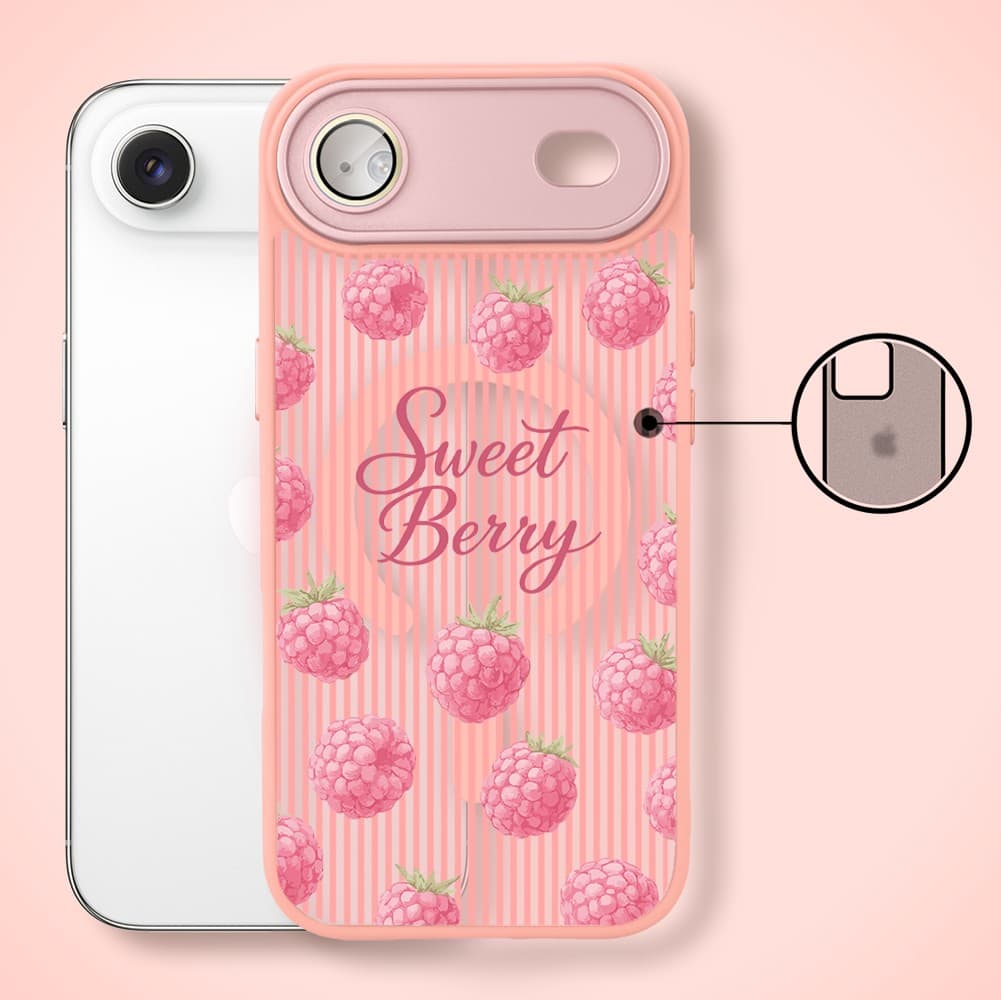Etui do iPhone Air Color Flush z MagSafe, z osłoną aparatu, słodka malina, różowe (3)