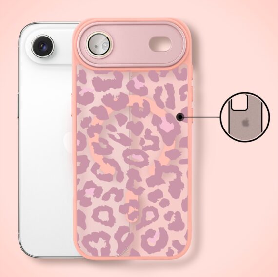 Etui do iPhone Air Color Flush z MagSafe, z osłoną aparatu, subtelna panterka, różowe (8)
