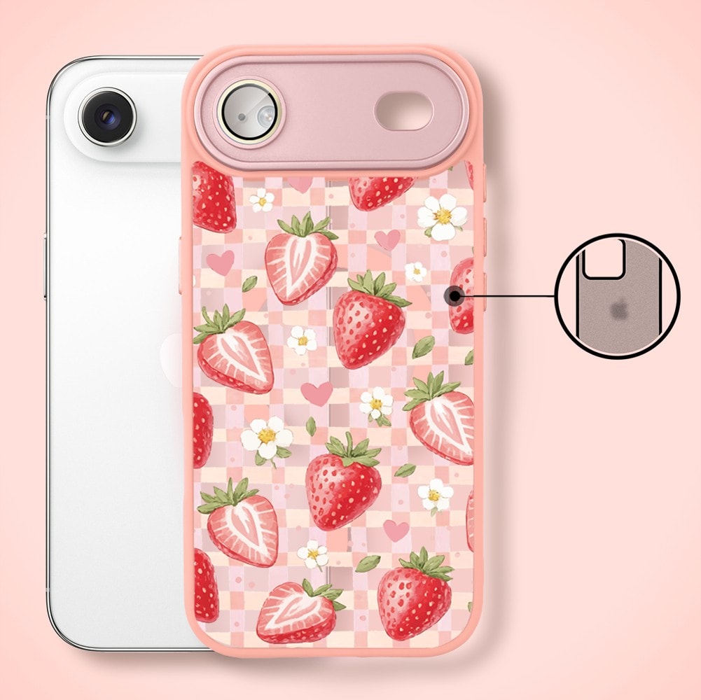 Etui do iPhone Air Color Flush z MagSafe, z osłoną aparatu, truskawkowy piknik, różowe (1)