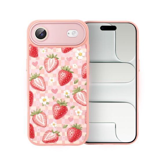 Etui do iPhone Air Color Flush z MagSafe, z osłoną aparatu, truskawkowy piknik, różowe (3)