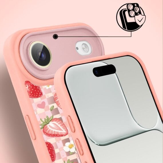 Etui do iPhone Air Color Flush z MagSafe, z osłoną aparatu, truskawkowy piknik, różowe (7)