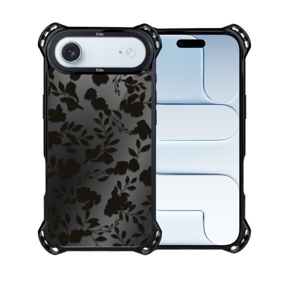 Etui do iPhone Air IBIZU DropGuard Ultra z MagSafe, Midnight, Cienie liści, poprawne (4)